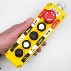 Пост кнопочный, ПКТ T4813, 5А, 500В, IP65, 4+1 кнопки (4NO+4NO+1NC STOP)