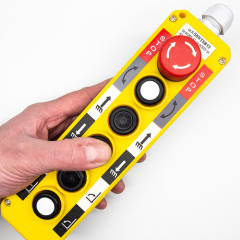 Пост кнопочный, ПКТ T5813, 5А, 500В, IP65, 5+1 кнопки (5NO+5NO+1NC STOP)