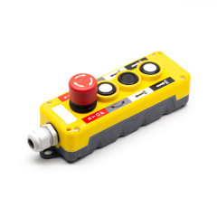 Пост кнопочный, ПКТ T3813, 5А, 500В, IP65, 3+1 кнопки (3NO+3NO+1NC STOP)