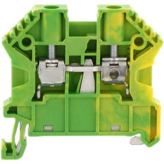 SSL 4/2A GNYE клемма с защитным проводом, 2 соединения, винтовое соединение, заземляющая, желто-зеленая 17107.2 Conta-clip