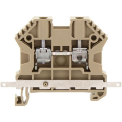 SRK 4/2A SAS BG проходная клемма, 2 вывода с шиной для присоединения экрана, бежевая, винтовое соединение 17116.2 Conta-clip