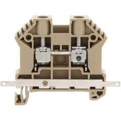 SRK 6/2A SAS BG проходная клемма, 2 вывода с шиной для присоединения экрана, бежевая, винтовое соединение 17117.2 Conta-clip