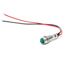 XD8-1W-XD001100 Светодиод индикаторный с держателем, 12В, зеленый