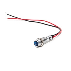XD8-1W-XD001102 Светодиод индикаторный с держателем, 12В, синий