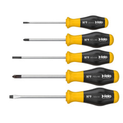 90095148 Набор комбинированных отверток SL/PZ, 5 шт, Felo