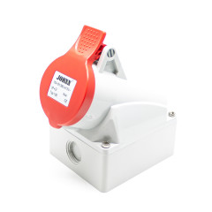 Розетка силовая настенная 4Р 16А 400В IP44 ZH105 JESIRO