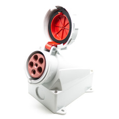 Розетка силовая настенная 5Р 63A 400В IP67 ZH136 JESIRO