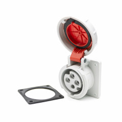 Розетка силовая встраиваемая 4Р 16А 400В IP67 ZH222 JESIRO