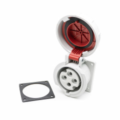 Розетка силовая встраиваемая 4Р 32А 400В IP67 ZH234 JESIRO